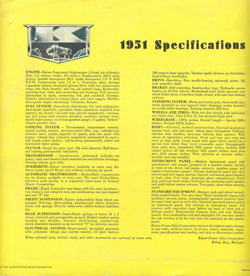 1951 Kaiser Foldout Page 2